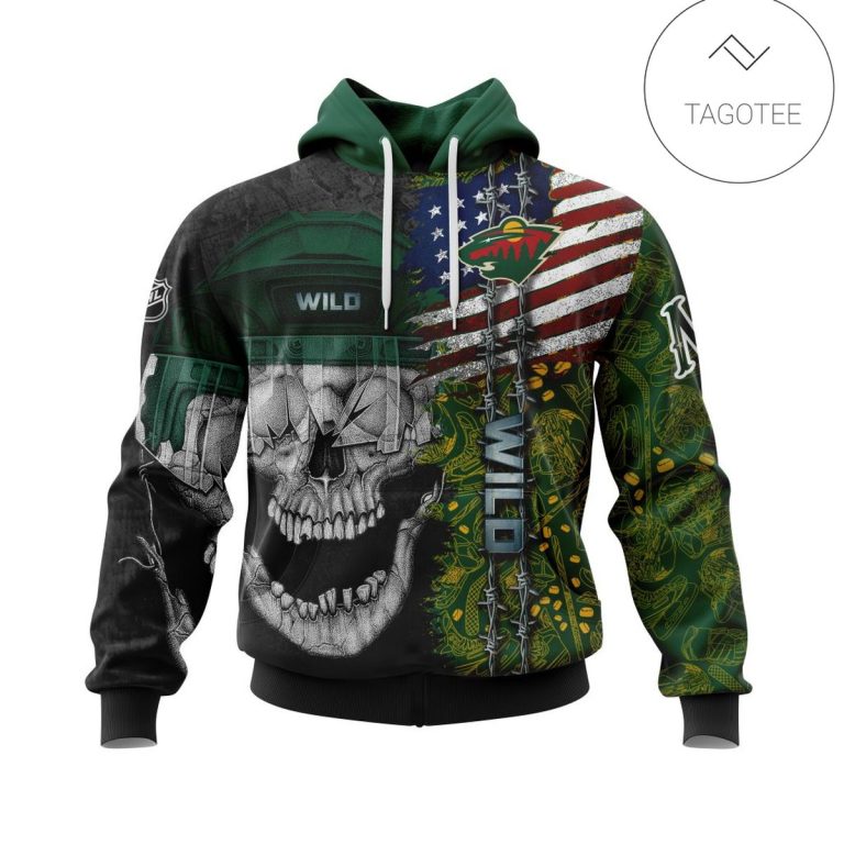 Personalized-Minnesota-Wild-Skull-Hoodie-1