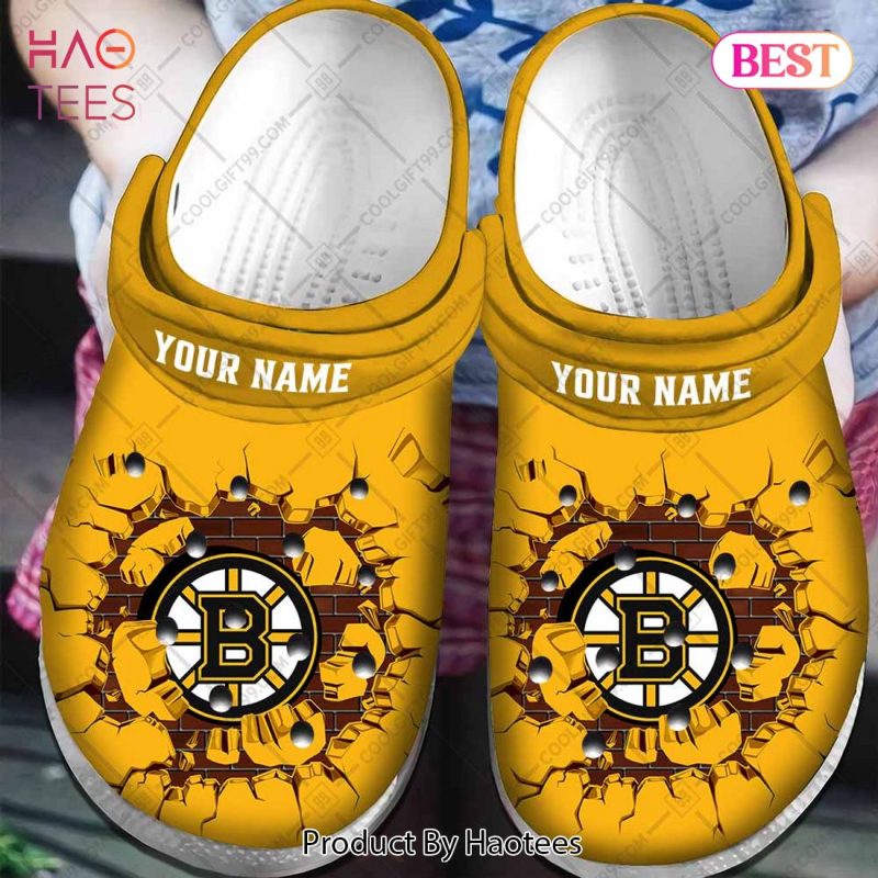 Personalized NHL Boston Bruins Broken Wall Crocs Personalized NHL Boston Bruins Broken Wall Crocs