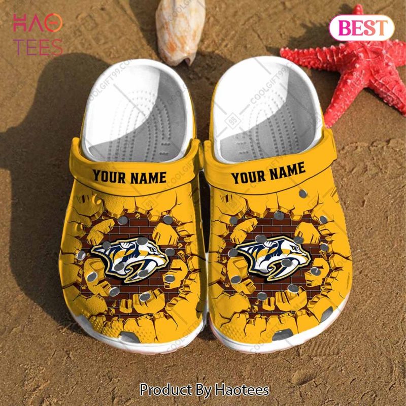 Personalized NHL Nashville Predators Broken Wall Crocs Personalized NHL Nashville Predators Broken Wall Crocs