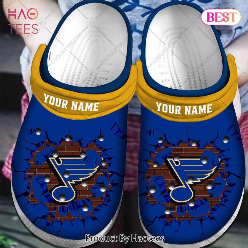 Personalized NHL St. Louis Blues Broken Wall Crocs Personalized NHL St. Louis Blues Broken Wall Crocs