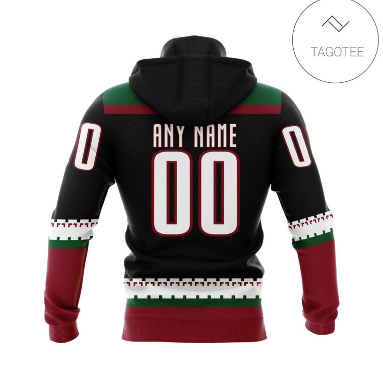 Personalized-Name-And-Number-Arizona-Coyotes-With-50-Years-Anniversary-Mask-Hoodie-2
