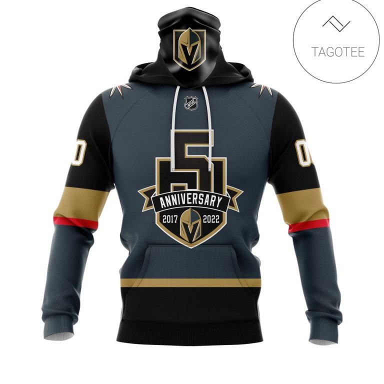 Personalized-Name-And-Number-Vegas-Golden-Knights-With-5-Years-Anniversary-Mask-Hoodie-1