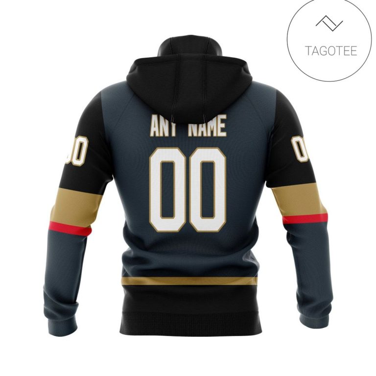Personalized-Name-And-Number-Vegas-Golden-Knights-With-5-Years-Anniversary-Mask-Hoodie-2