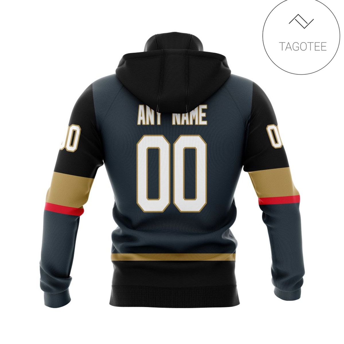 Personalized Name And Number Vegas Golden Knights With 5 Years Anniversary Mask Hoodie Personalized Name And Number Vegas Golden Knights With 5 Years Anniversary Mask Hoodie