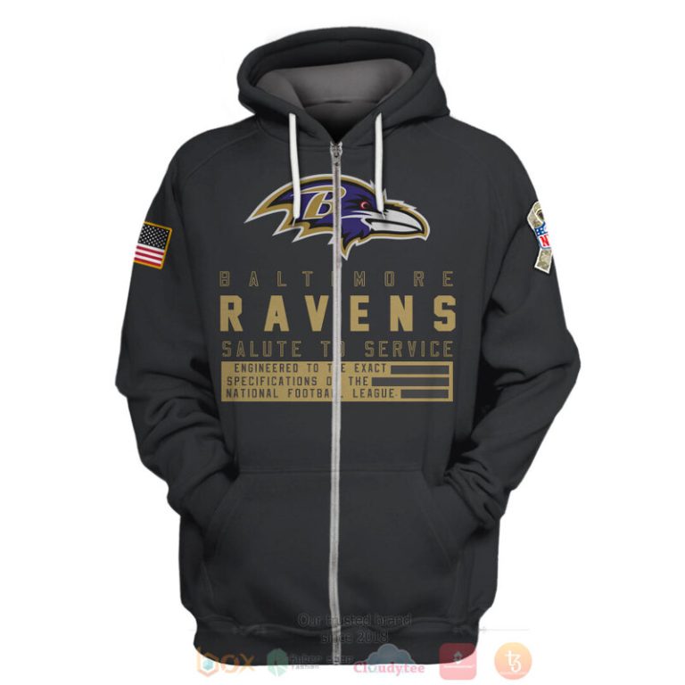 Personalized-Nfl-Baltimore-Ravens-Salute-To-Service-Black-3D-Hoodie-Shirt-2