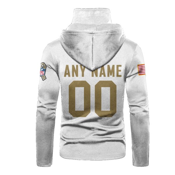 Personalized Nfl Baltimore Ravens White 3D Hoodie Mask Personalized Nfl Baltimore Ravens White 3D Hoodie Mask