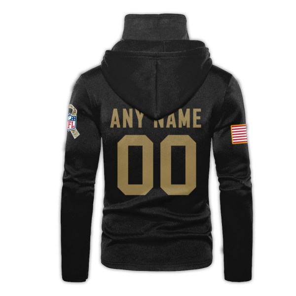 Personalized Nfl Chicago Bears Black 3D Hoodie Mask Personalized Nfl Chicago Bears Black 3D Hoodie Mask