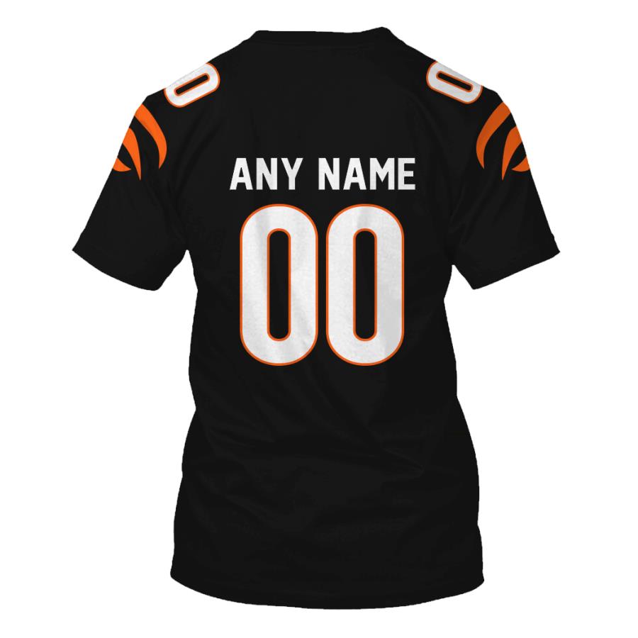 Personalized Nfl Cincinnati Bengals Black Color 3D Shirt Personalized Nfl Cincinnati Bengals Black Color 3D Shirt
