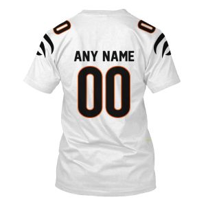 Personalized Nfl Cincinnati Bengals White Color 3D Shirt