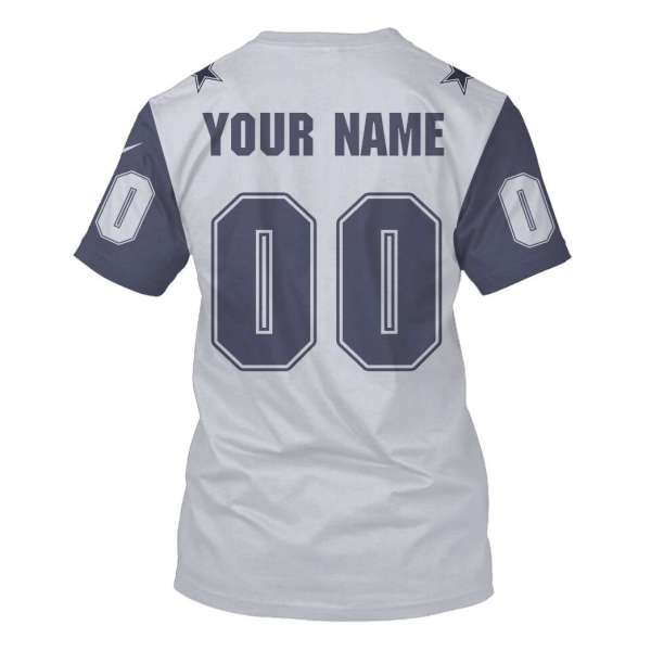 Personalized Nfl Dallas Cowboys Dark Grey 3D Shirt Personalized Nfl Dallas Cowboys Dark Grey 3D Shirt