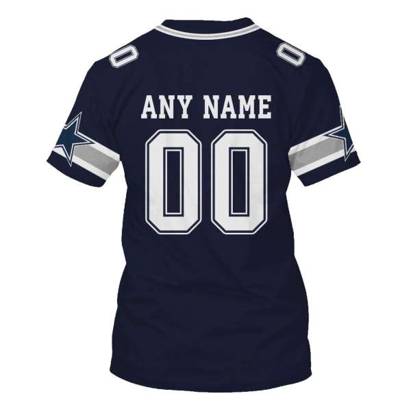 Personalized Nfl Dallas Cowboys Navy 3D Shirt Personalized Nfl Dallas Cowboys Navy 3D Shirt