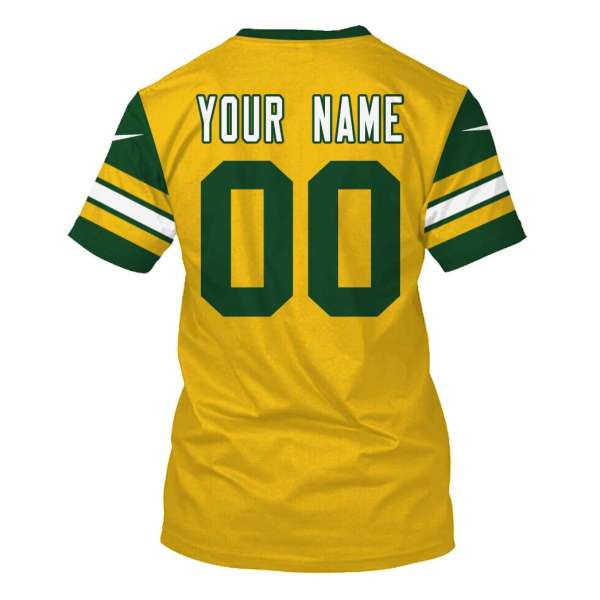Personalized Nfl Green Bay Packers Yellow 3D Shirt Personalized Nfl Green Bay Packers Yellow 3D Shirt