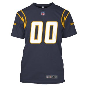 Personalized Nfl Los Angeles Chargers Dark Purple 3D Shirt