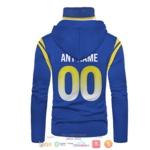 Personalized Nfl Los Angeles Rams Blue Custom Hoodie Mask