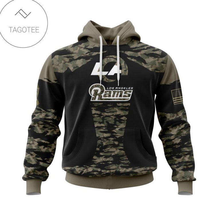Personalized Nfl Los Angeles Rams Honors Veterans And Military Members Hoodie Hot Sale 2024
