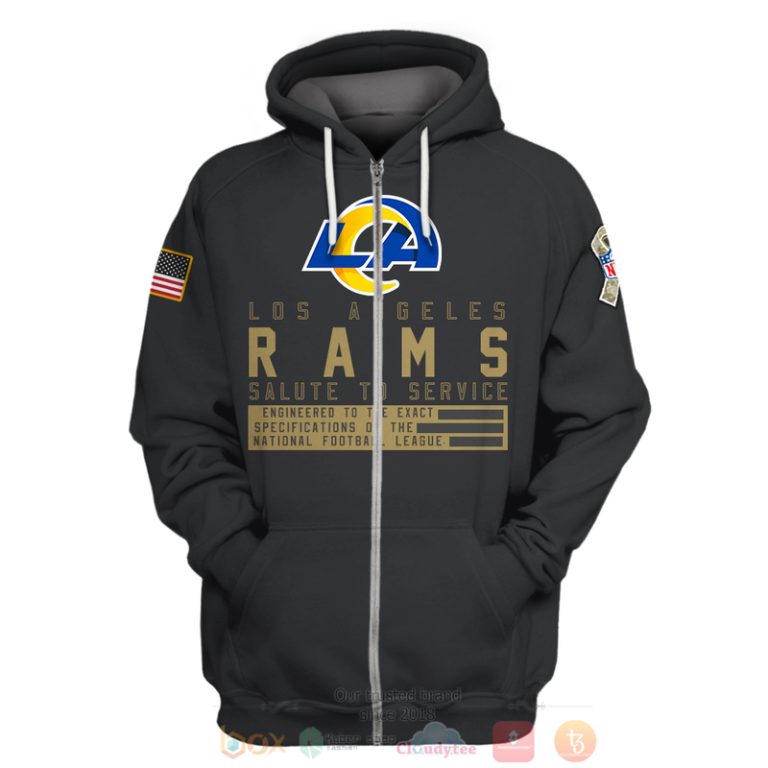 Personalized-Nfl-Los-Angeles-Rams-Salute-To-Service-Black-3D-Hoodie-Shirt-2