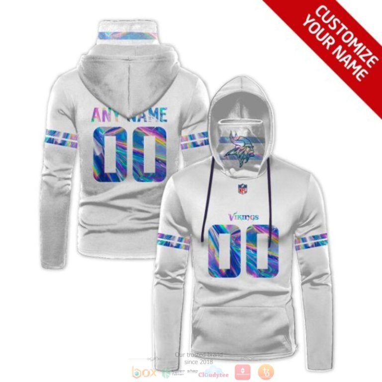 Personalized-Nfl-Minnesota-Vikings-White-Hologram-Custom-3D-Hoodie-Mask-1