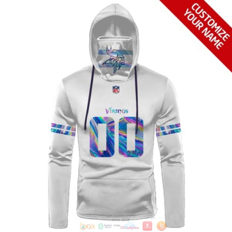 Personalized-Nfl-Minnesota-Vikings-White-Hologram-Custom-3D-Hoodie-Mask-2