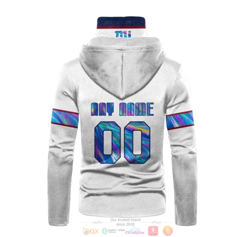 Personalized Nfl New York Giants White Custom 3D Hoodie Mask Personalized Nfl New York Giants White Custom 3D Hoodie Mask