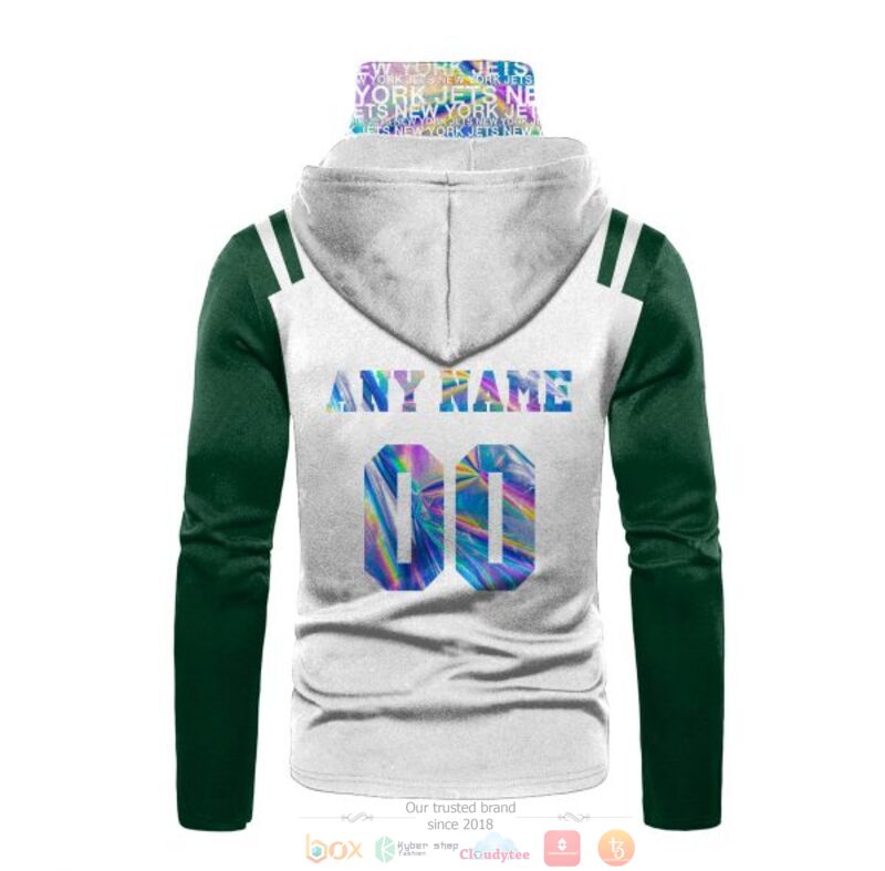 Personalized Nfl New York Jets White Green Custom 3D Hoodie Mask Personalized Nfl New York Jets White Green Custom 3D Hoodie Mask