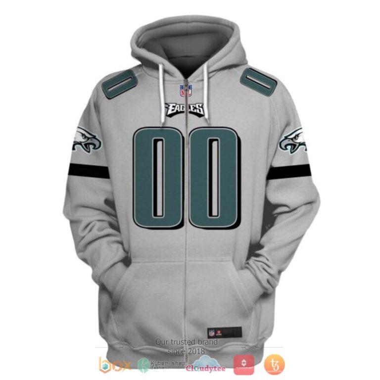 Personalized-Nfl-Philadelphia-Eagles-Grey-Custom-Shirt-Hoodie-2