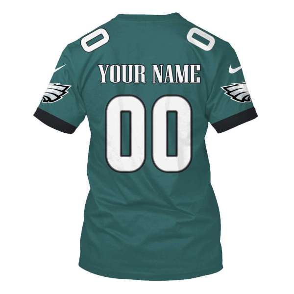 Personalized Nfl Philadelphia Eagles Moss Green 3D Shirt Personalized Nfl Philadelphia Eagles Moss Green 3D Shirt