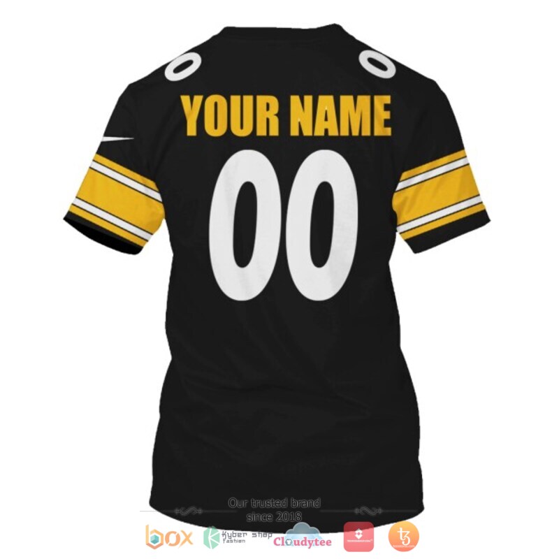 Personalized Nfl Pittsburgh Steelers Black Yellow Custom 3D Shirt Personalized Nfl Pittsburgh Steelers Black Yellow Custom 3D Shirt