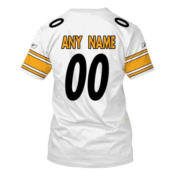 Personalized Nfl Pittsburgh Steelers Yellow White 3D Shirt Personalized Nfl Pittsburgh Steelers Yellow White 3D Shirt