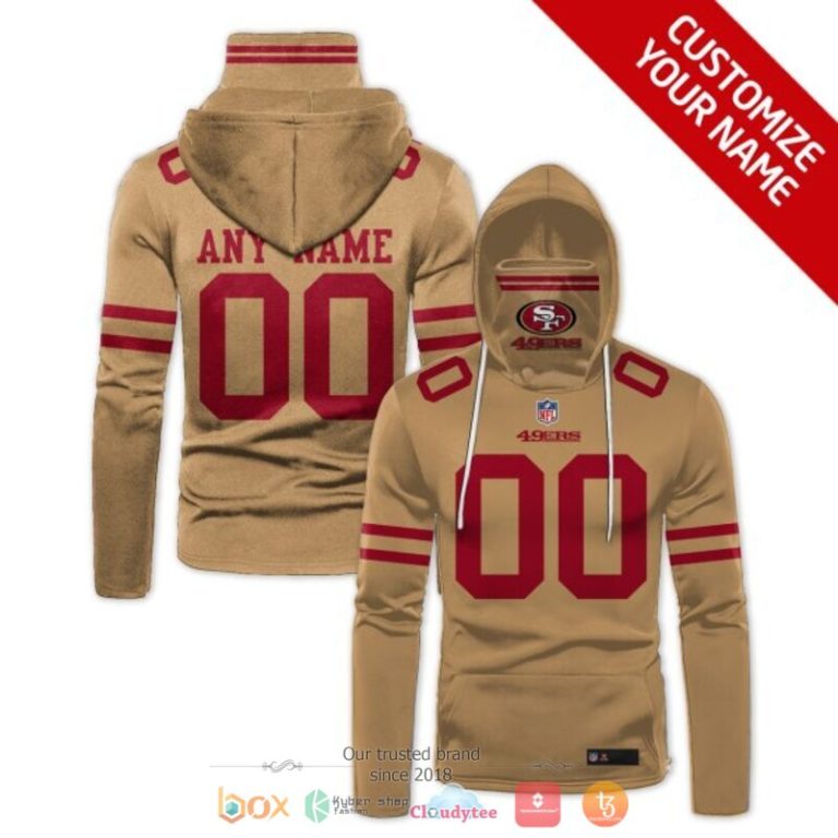 Personalized-Nfl-San-Francisco-49Ers-Brown-Custom-Hoodie-Mask-1