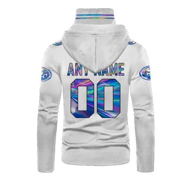 Personalized Nfl San Francisco 49Ers White Hologram Color 3D Hoodie Mask Personalized Nfl San Francisco 49Ers White Hologram Color 3D Hoodie Mask