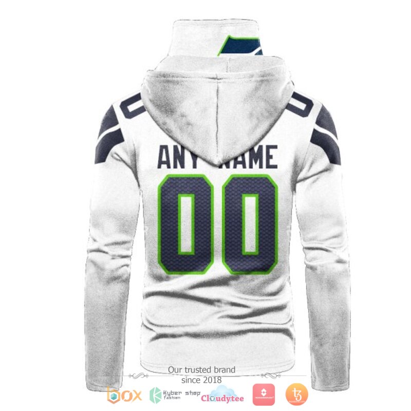 Personalized Nfl Seattle Seahawks White Custom Hoodie Mask Personalized Nfl Seattle Seahawks White Custom Hoodie Mask