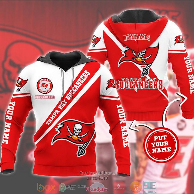 Personalized Nfl Tampa Bay Buccaneers Red White Custom 3D Hoodie Personalized Nfl Tampa Bay Buccaneers Red White Custom 3D Hoodie
