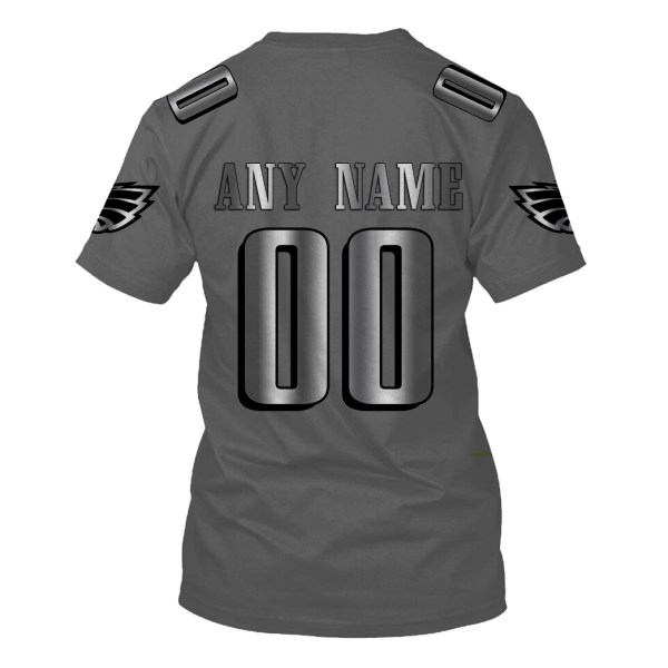 Personalized Philadelphia Eagles Nfl Dark Grey Custom 3D Shirt Personalized Philadelphia Eagles Nfl Dark Grey Custom 3D Shirt