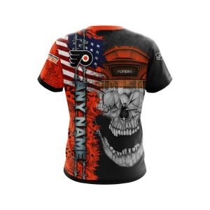 Personalized Philadelphia Flyers Skull Concept 3D Shirt