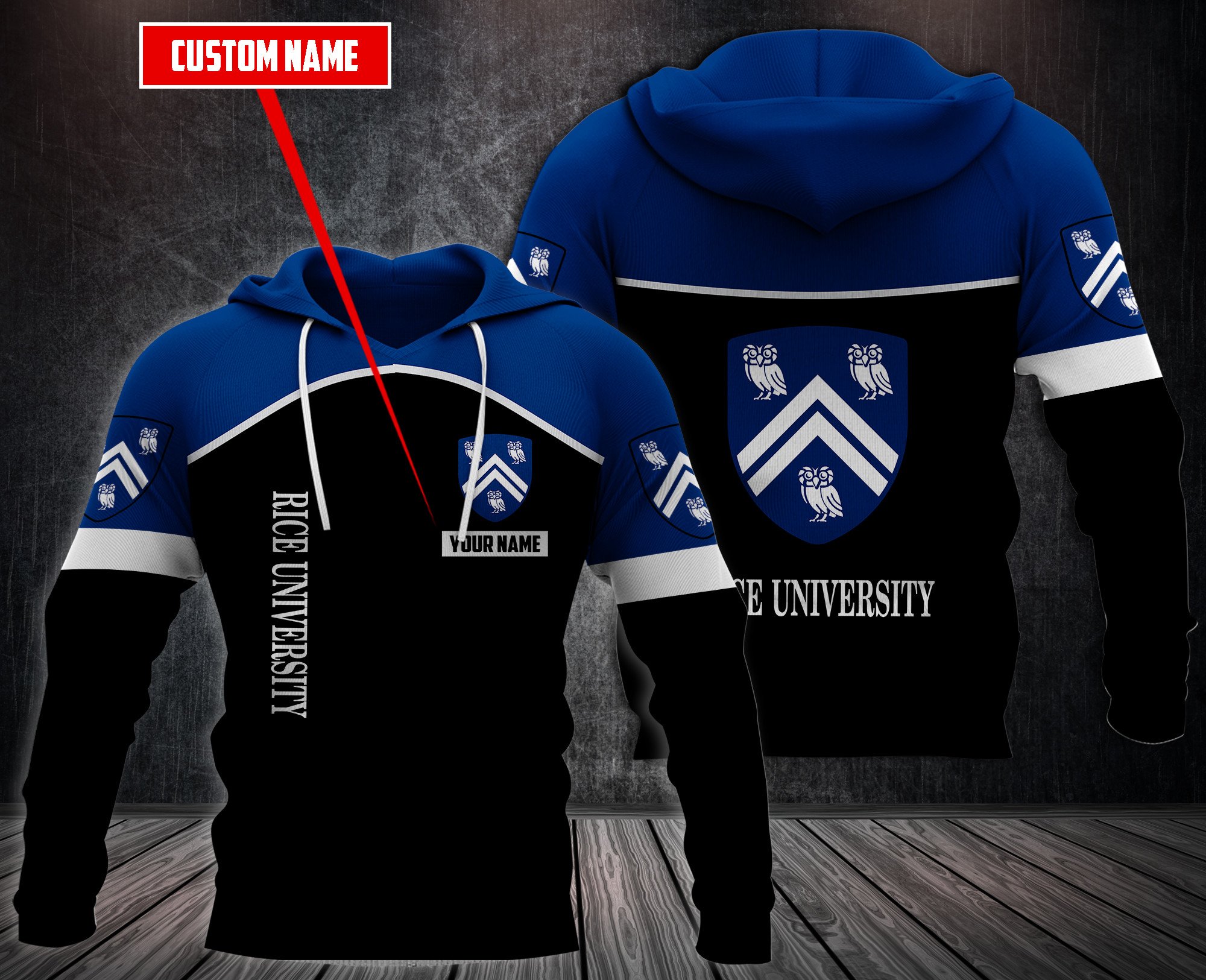 Personalized-Rice-University-Custom-Hoodie-Fleece-Hoodie-2