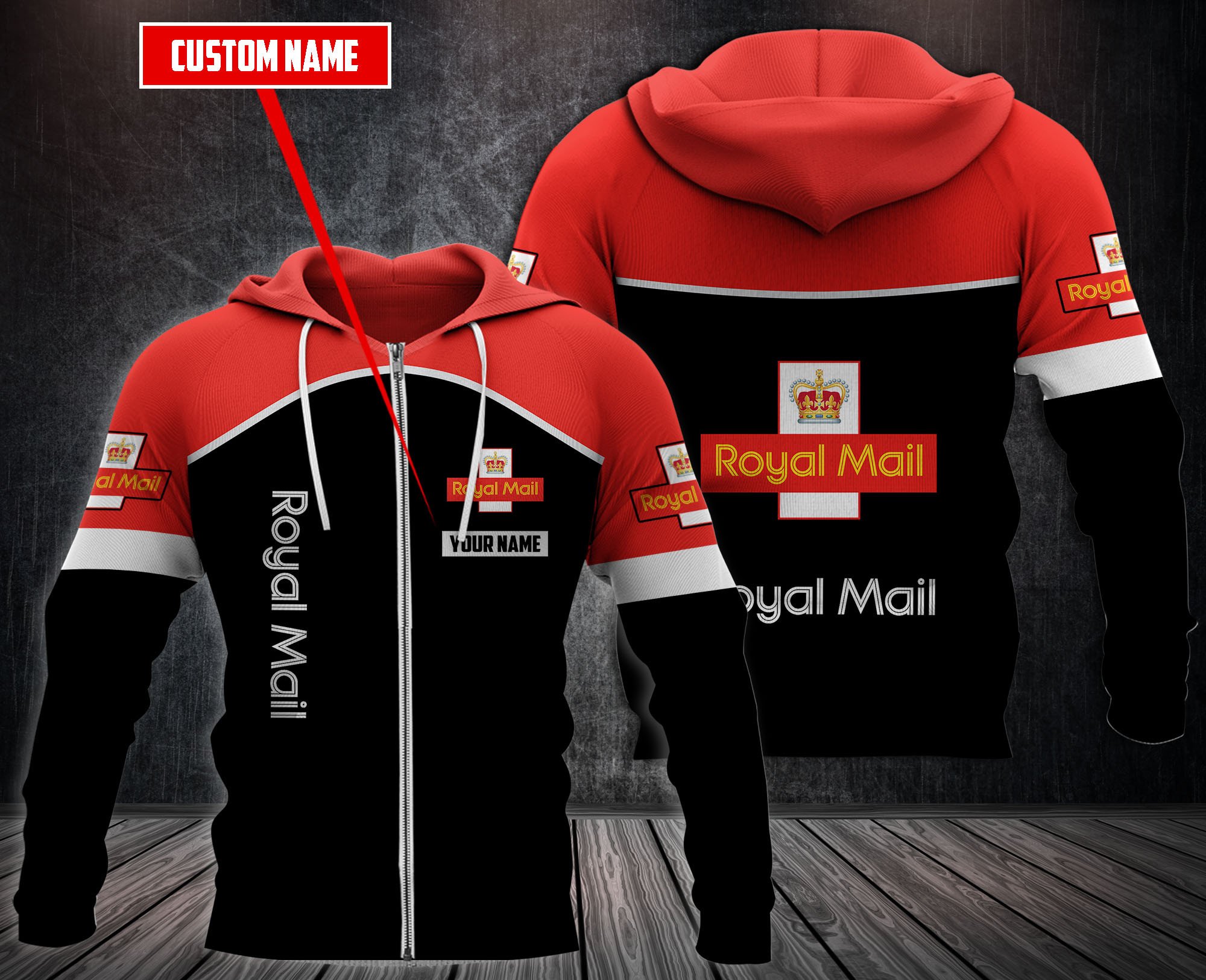 Personalized-Royal-Mail-3D-Fleece-Hoodie-Hoodie-3