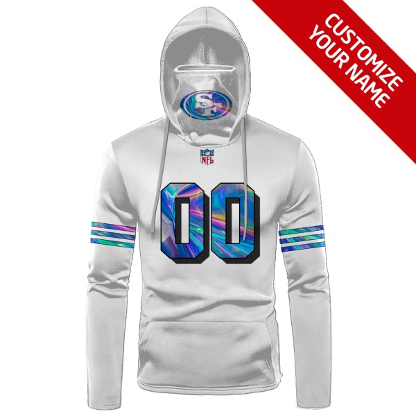 Personalized-San-Francisco-49Ers-White-Custom-3D-Hoodie-Mask-2
