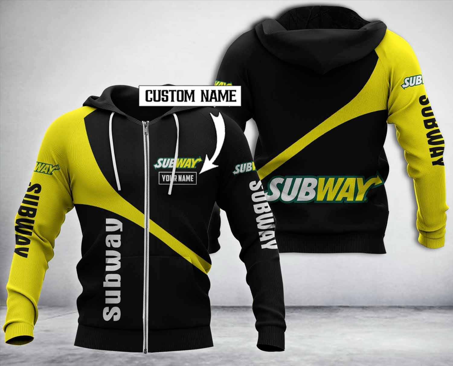 Personalized Subway 3D Hoodie Personalized Subway 3D Hoodie