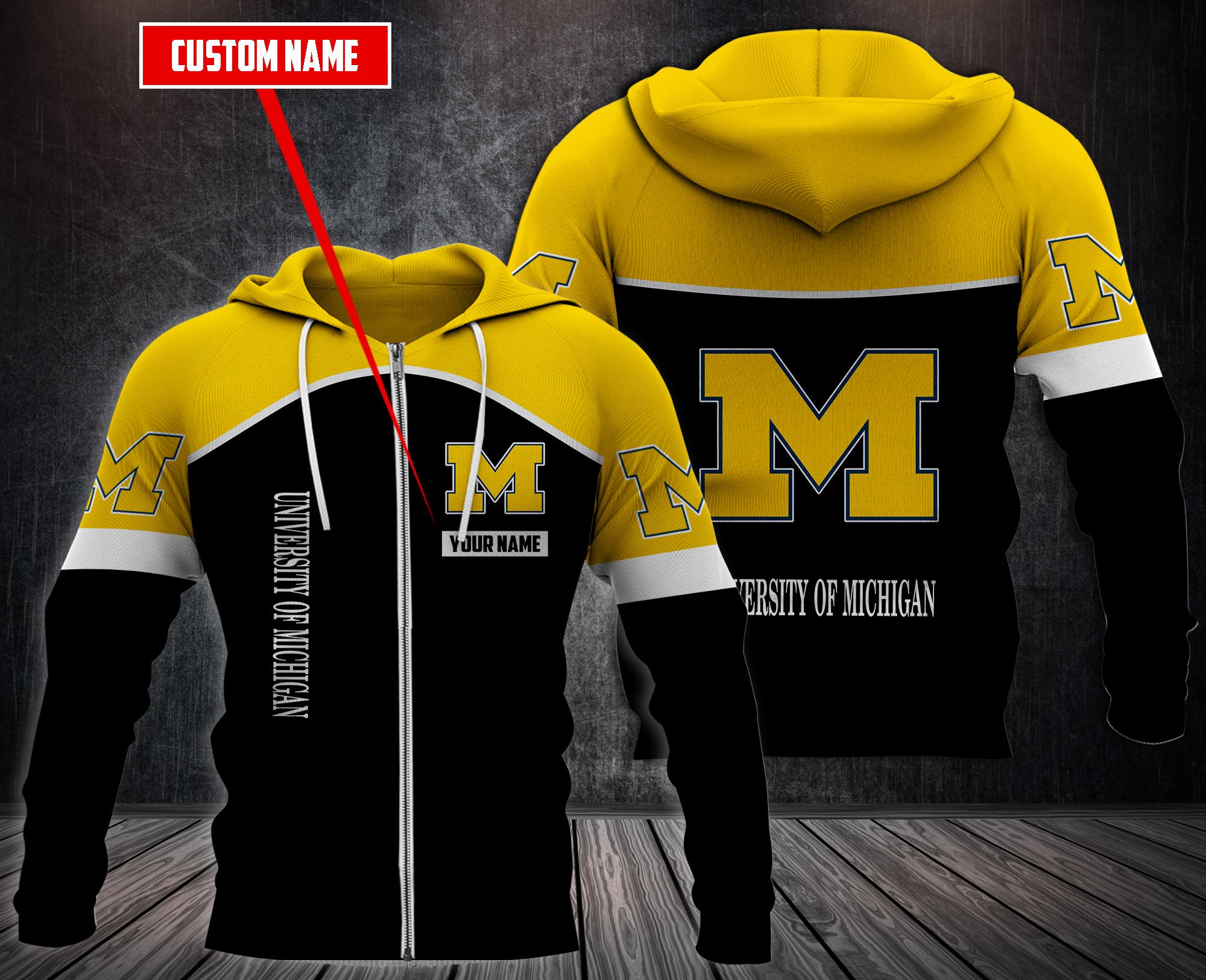 Personalized-University-Of-Michigan-Custom-Hoodie-Fleece-Hoodie-3