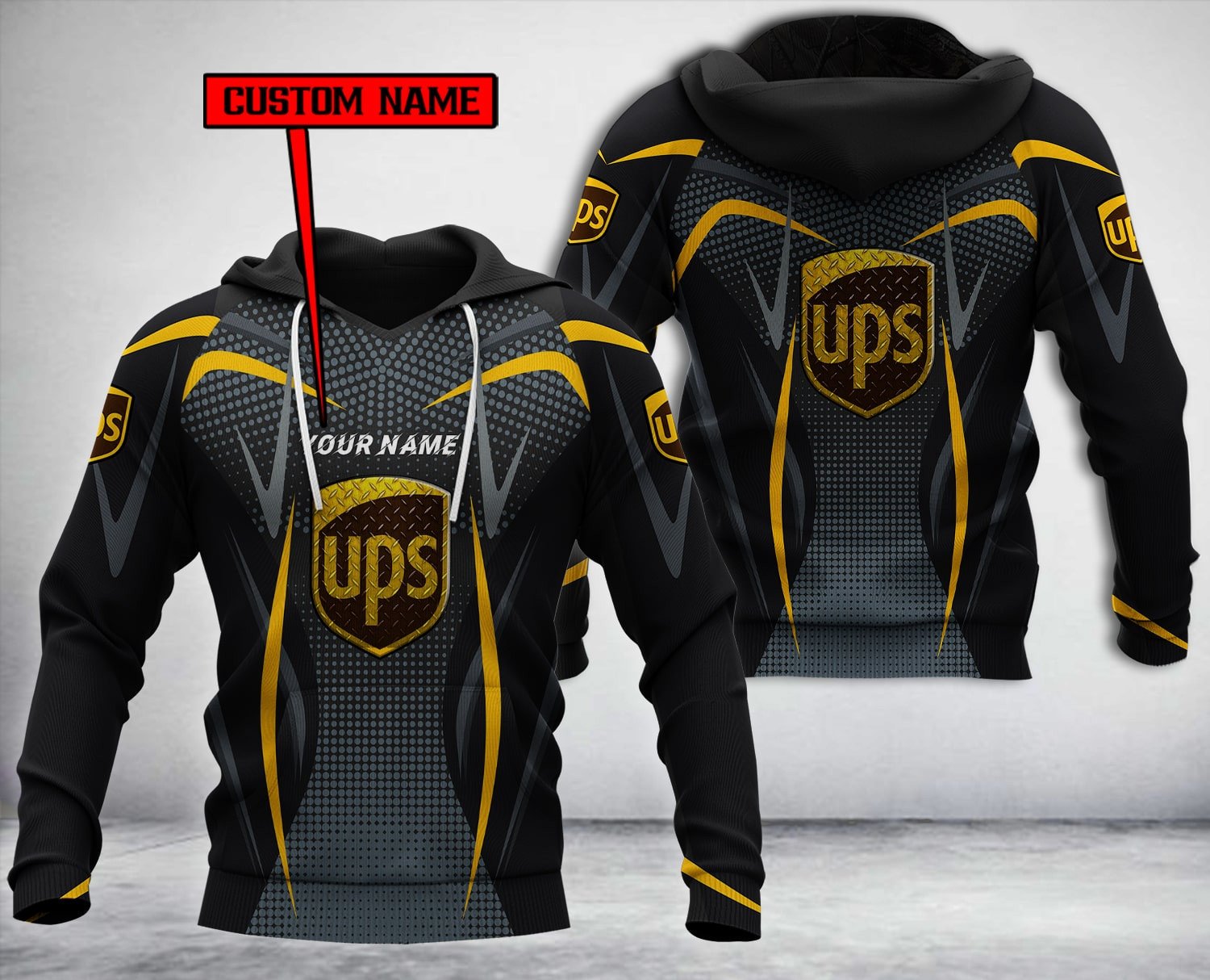 Personalized Upscustom Black Custom All Over Print 3D Hoodie Personalized Upscustom Black Custom All Over Print 3D Hoodie