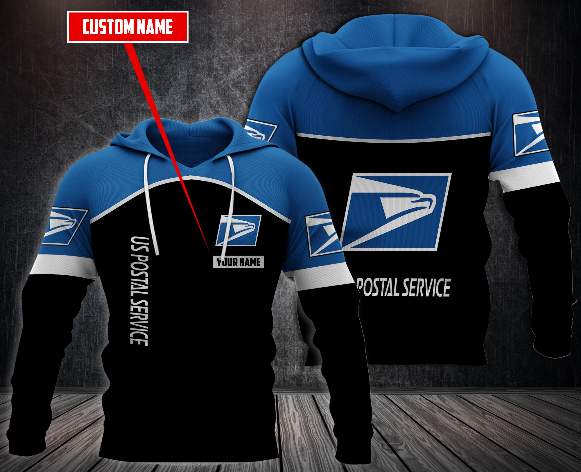 Personalized-Us-Postal-Service-3D-Fleece-Hoodie-Hoodie-2