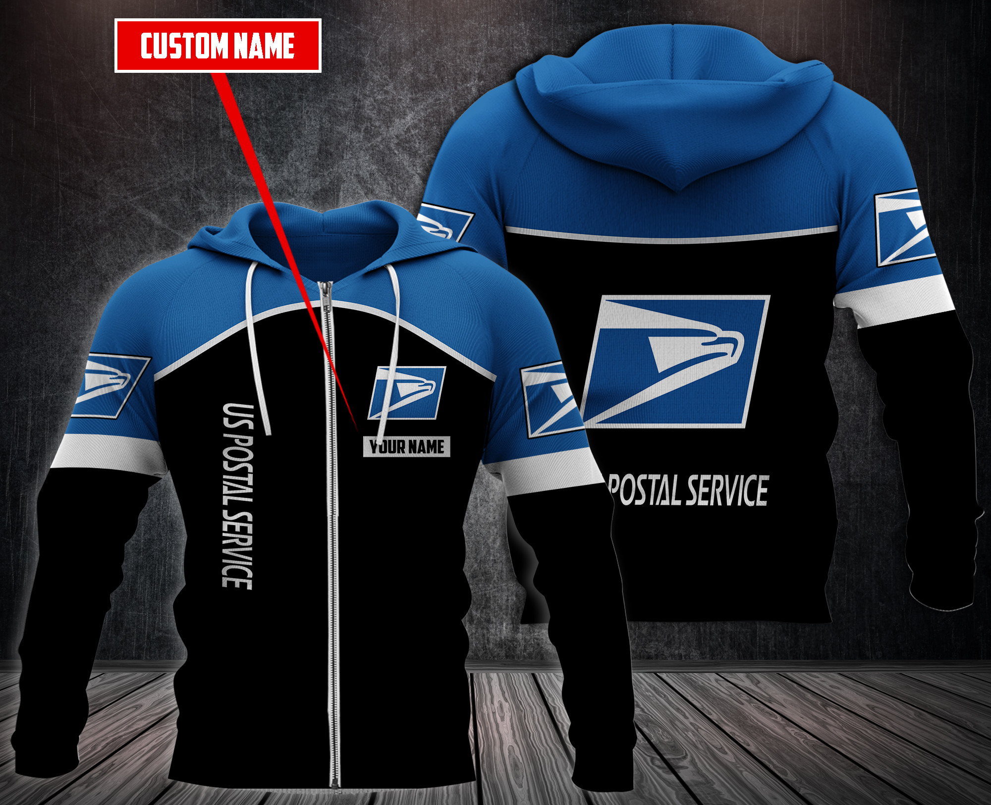 Personalized Us Postal Service 3D Fleece Hoodie Personalized Us Postal Service 3D Fleece Hoodie