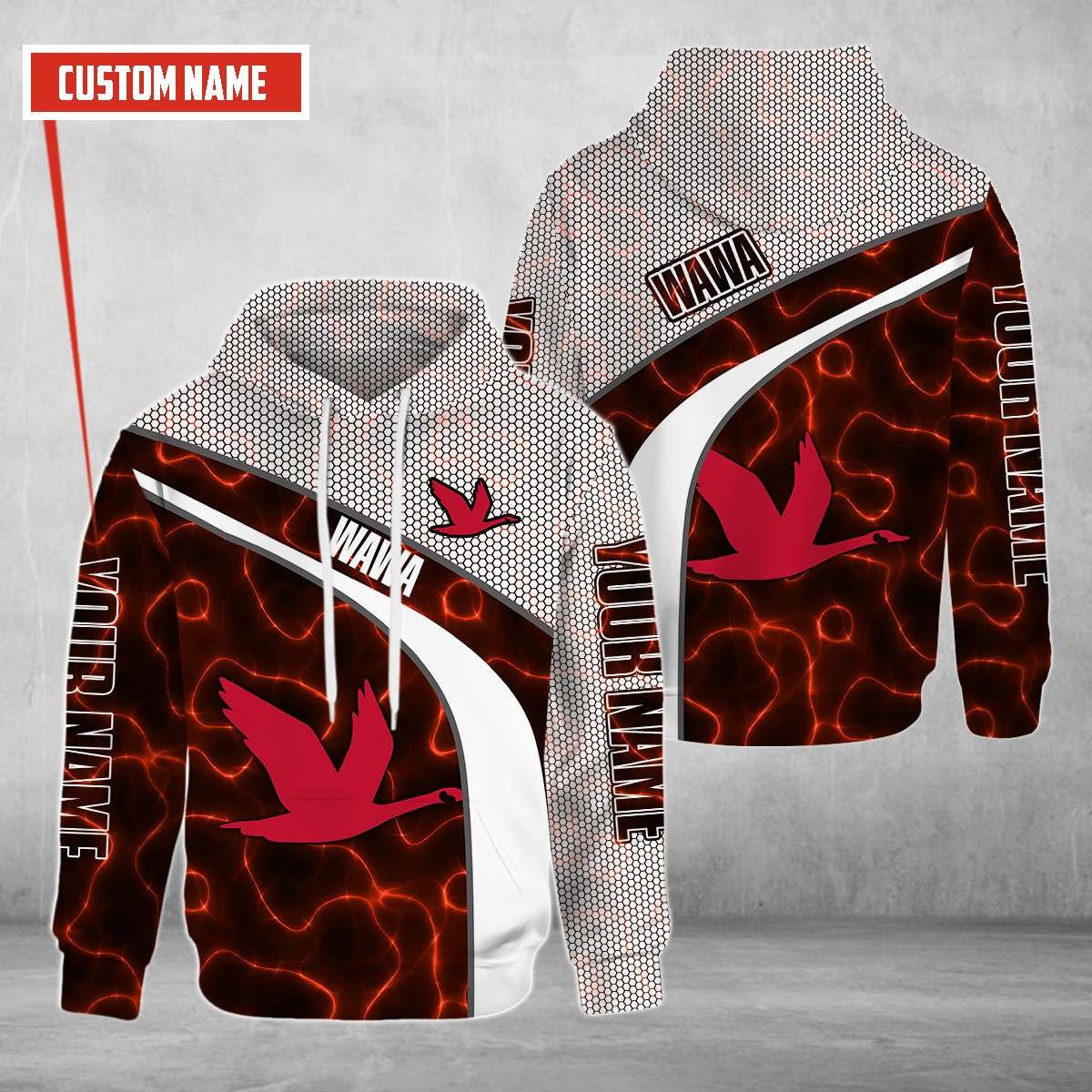 Personalized Wawa Custom All Over Print 3D Hoodie Hot Sale 2024