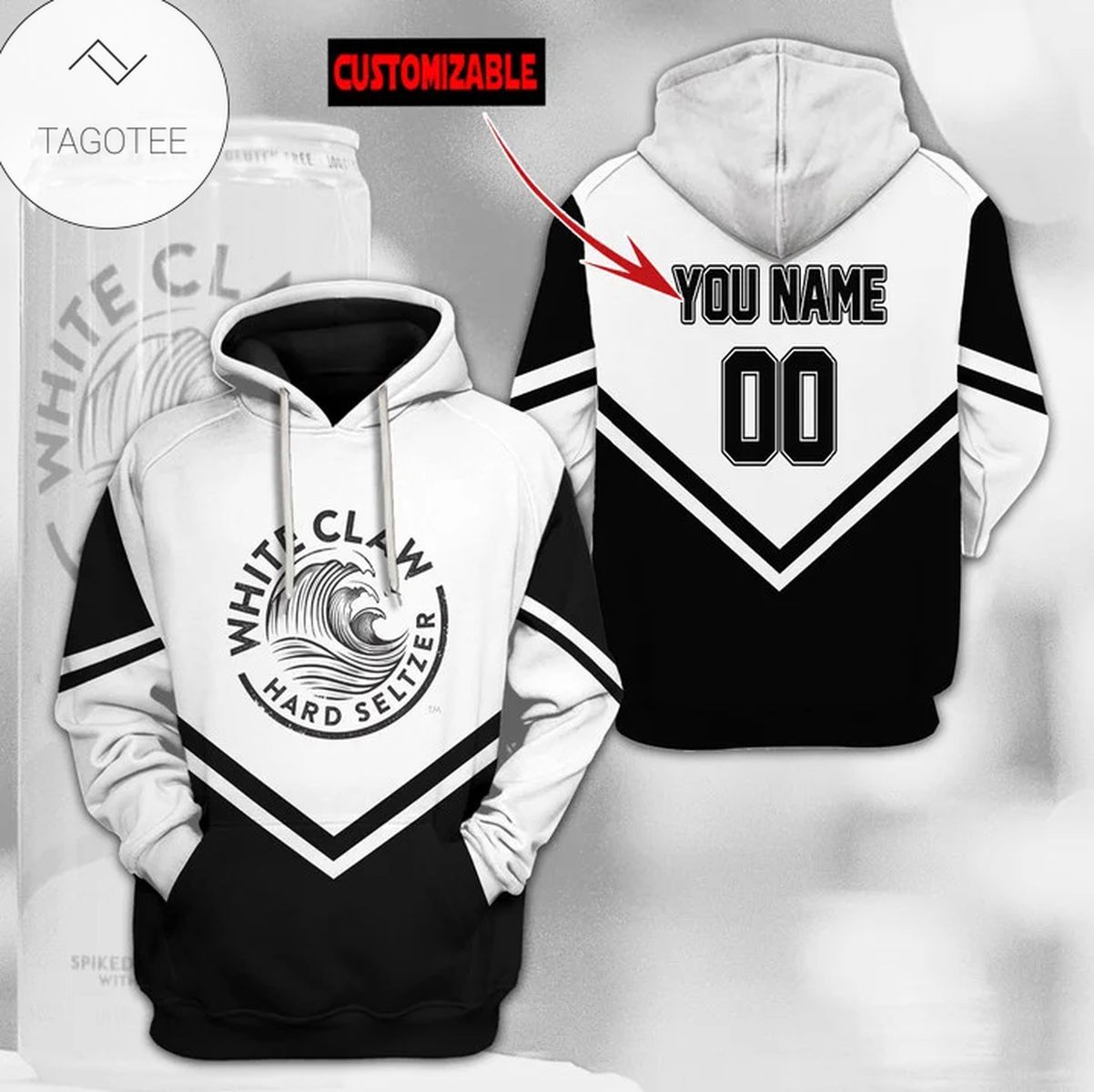 Personalized White Claw Hard Seltzer Logo Hoodie Personalized White Claw Hard Seltzer Logo Hoodie