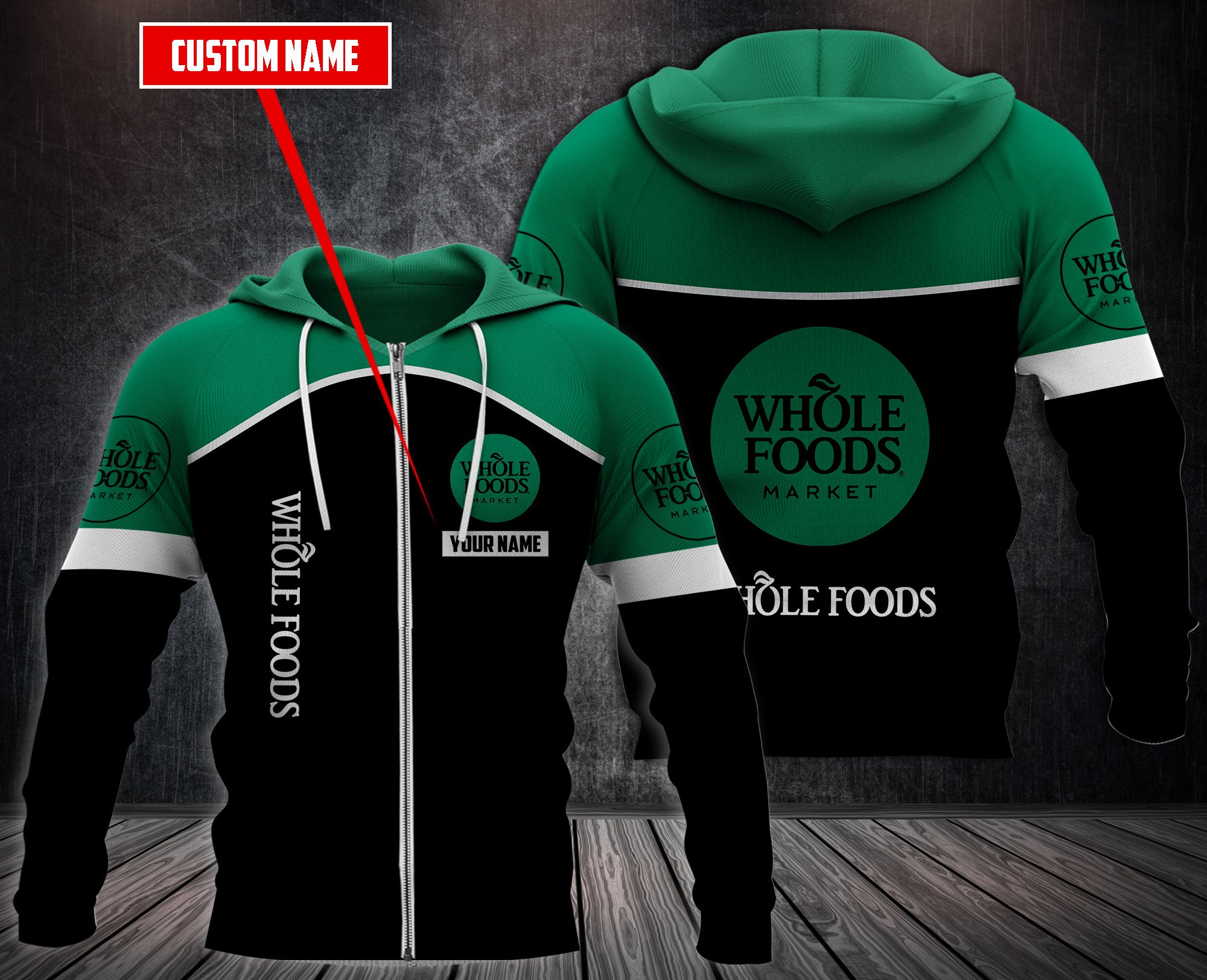 Personalized Whole Foods Market 3D Fleece Hoodie Personalized Whole Foods Market 3D Fleece Hoodie