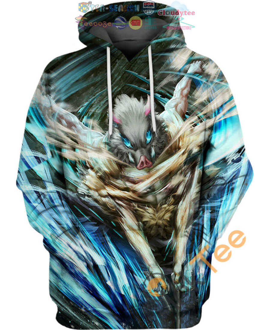Pig Assault Inosuke Hashibira Demon Slayer Hoodie 3D Pig Assault Inosuke Hashibira Demon Slayer Hoodie 3D