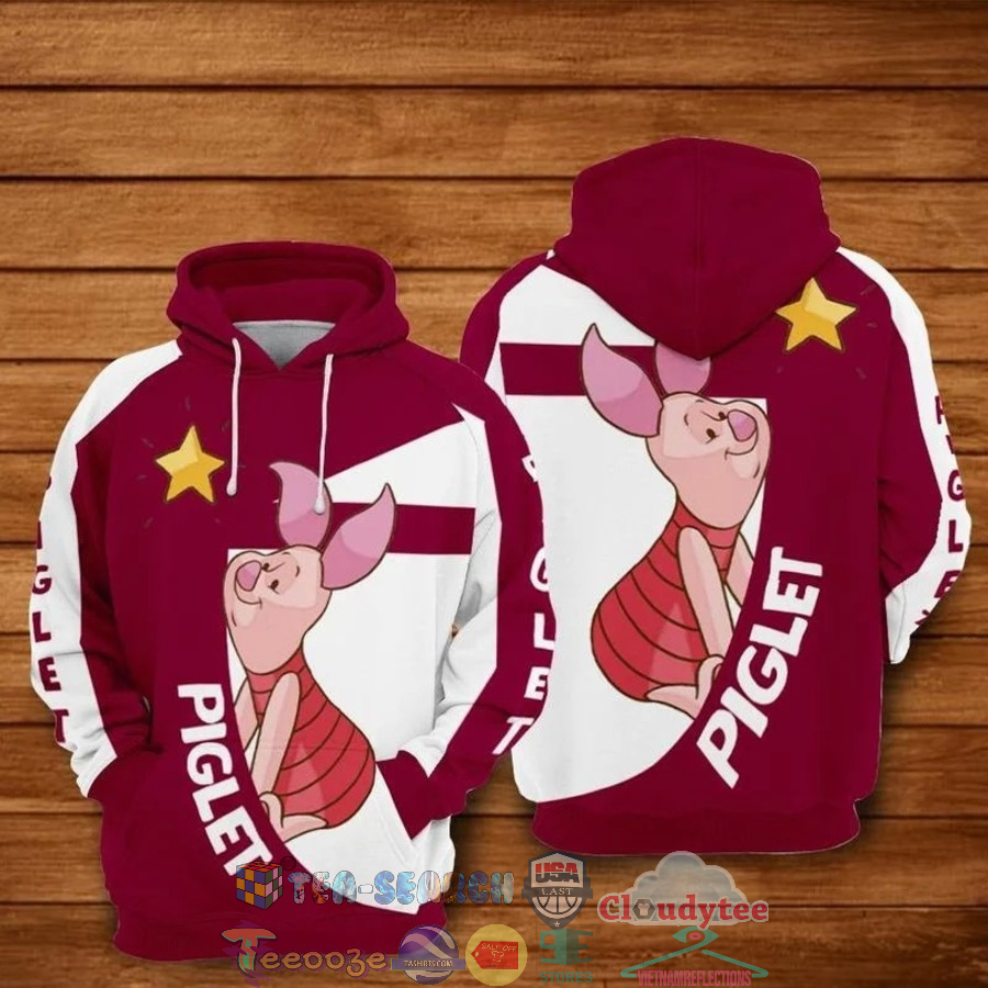 Piglet Yellow Star Winnie The Pooh 3D Hoodie Piglet Yellow Star Winnie The Pooh 3D Hoodie