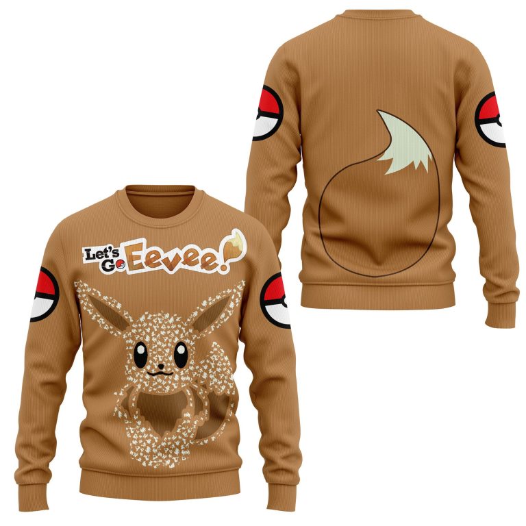 Pokemon-LetS-Go-Eevee-3D-Shirt-Hoodie-3