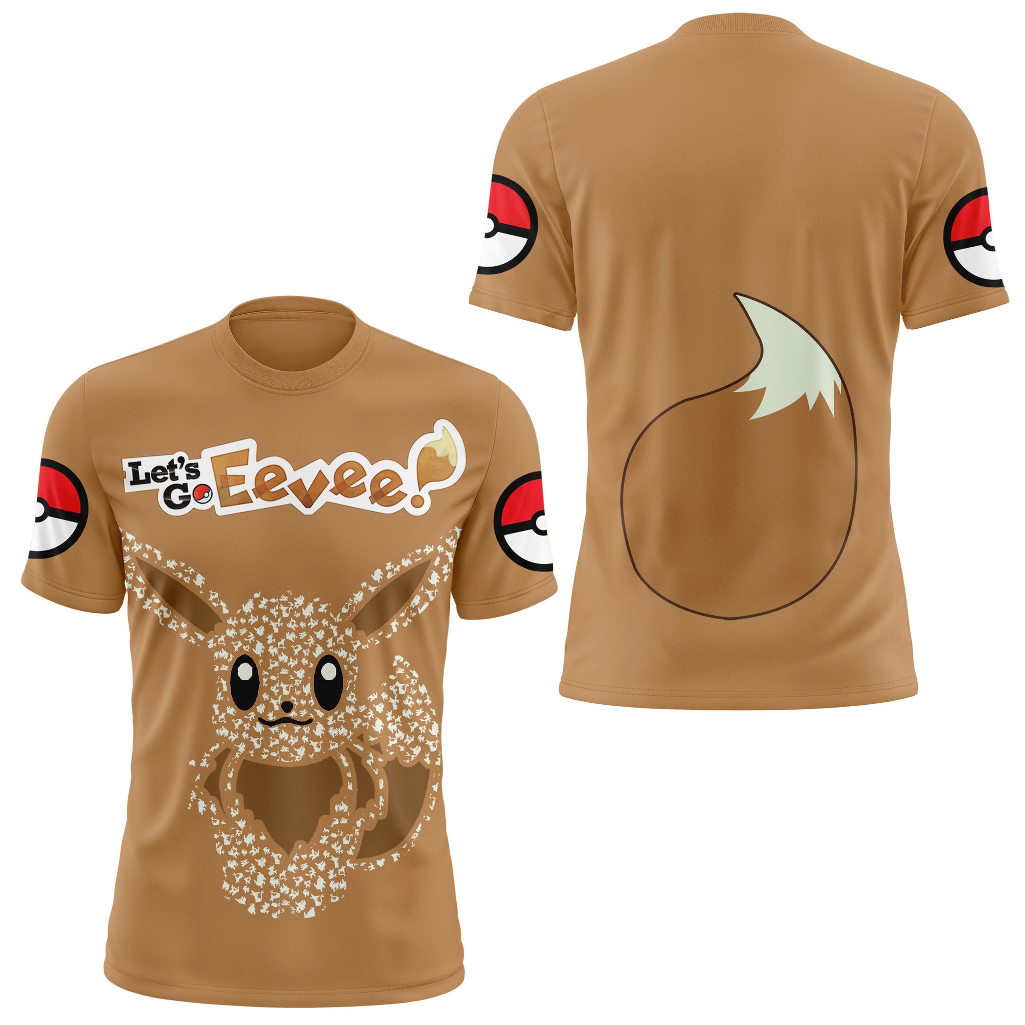 Pokemon Let’S Go Eevee 3D Shirt Pokemon Let’S Go Eevee 3D Shirt