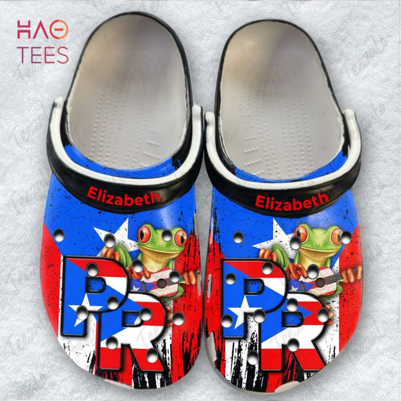 Puerto Rico PR Flag Personalized Crocs Shoes Puerto Rico PR Flag Personalized Crocs Shoes